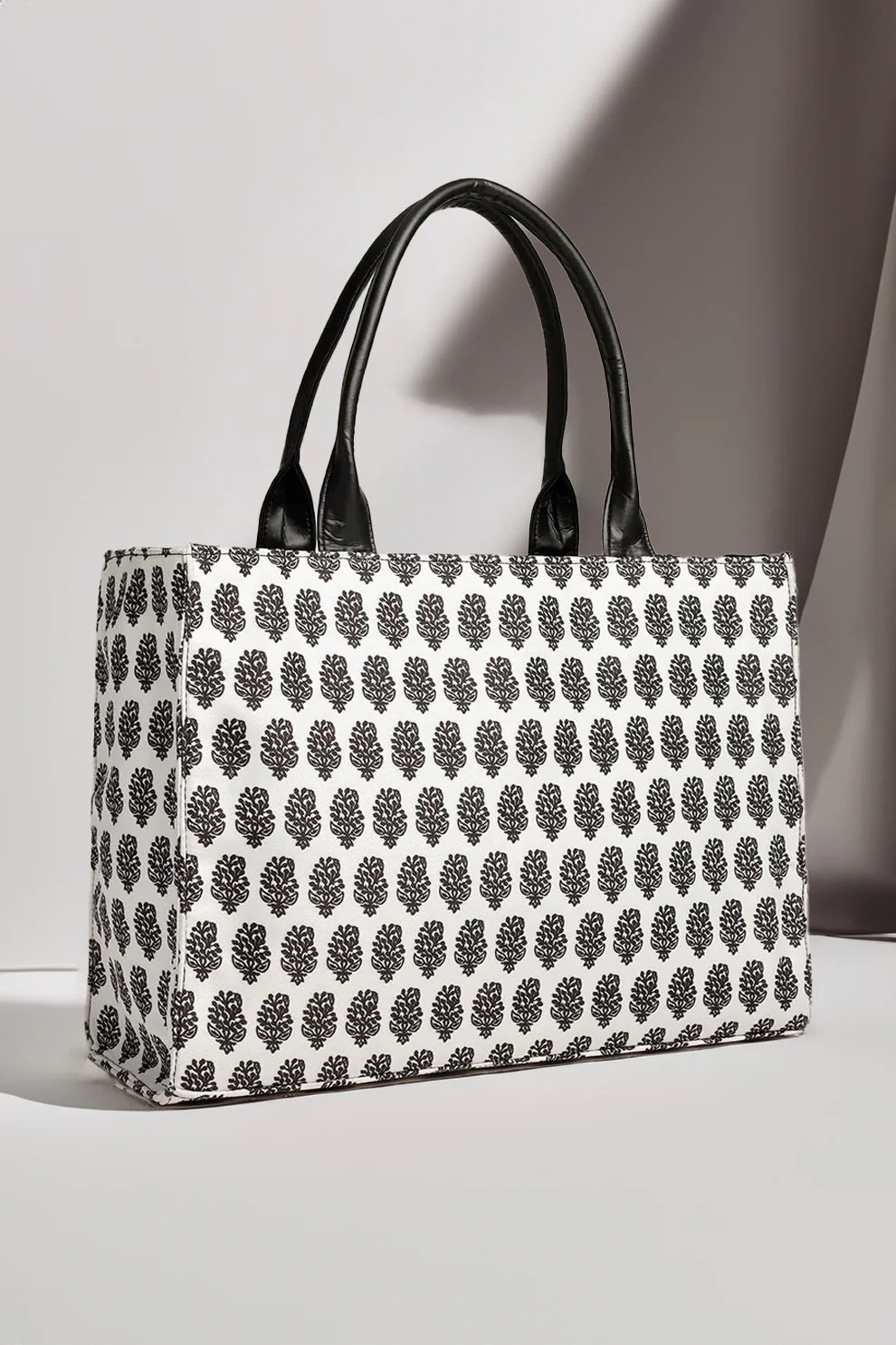 The Cucko - Fineur Canvas Tote Premium Handle - White