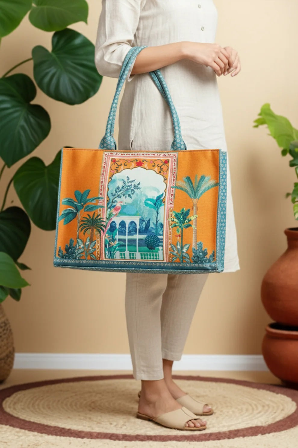The Cucko - Fineur Canvas Tote Tropical Vibes