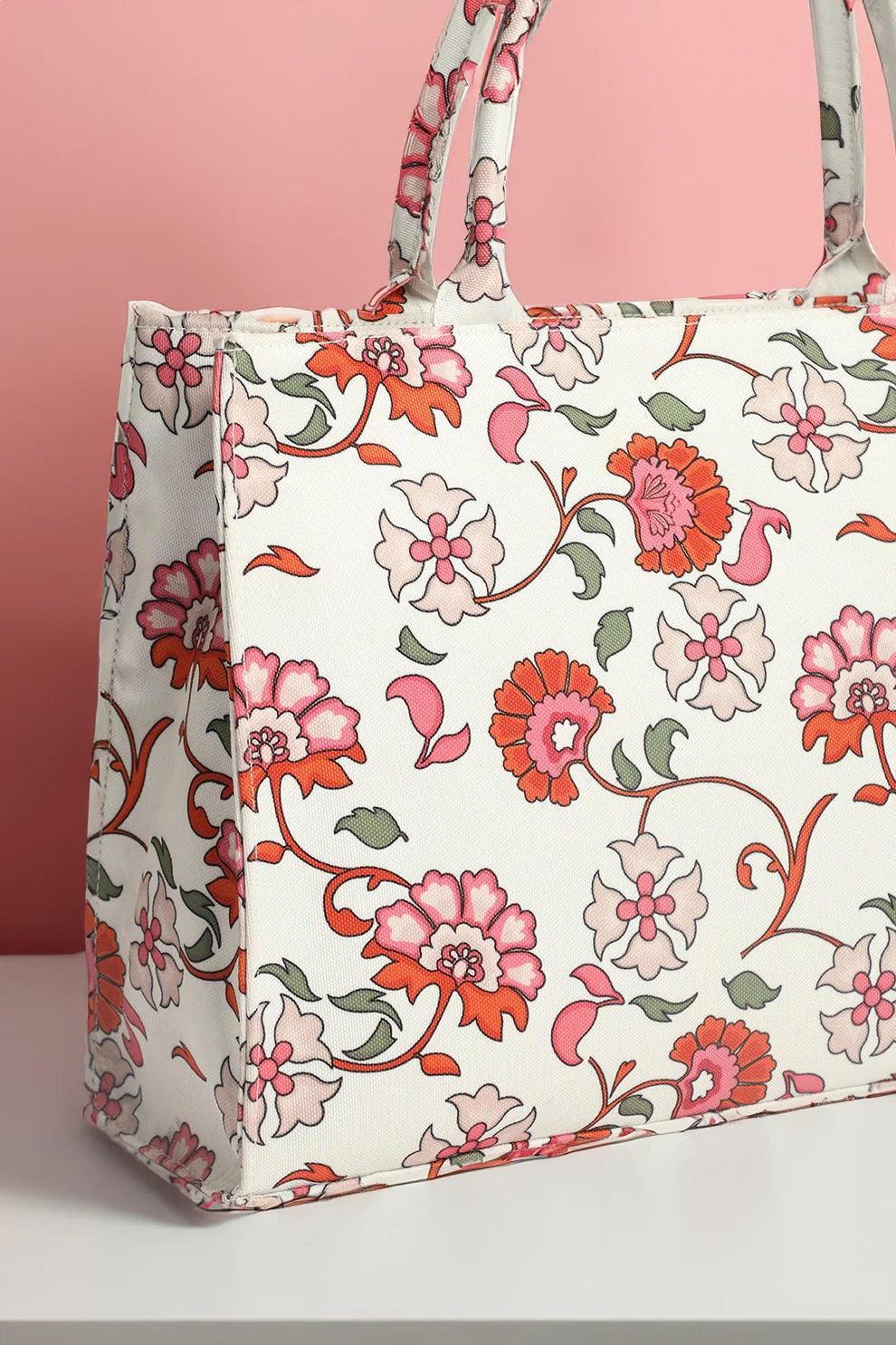 The Cucko - Fineur Canvas Tote Bags White Floral